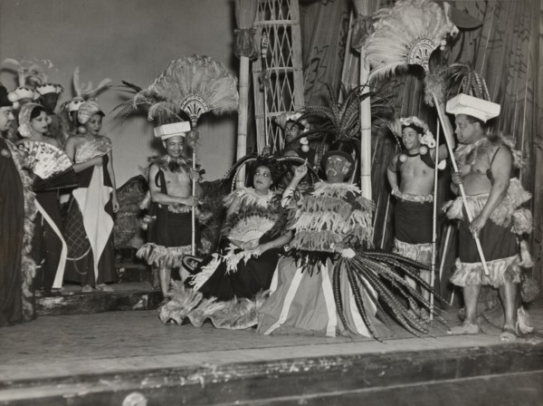 Edward Fraction as the Mikado and Mabel Walker as Katisha, 1938.