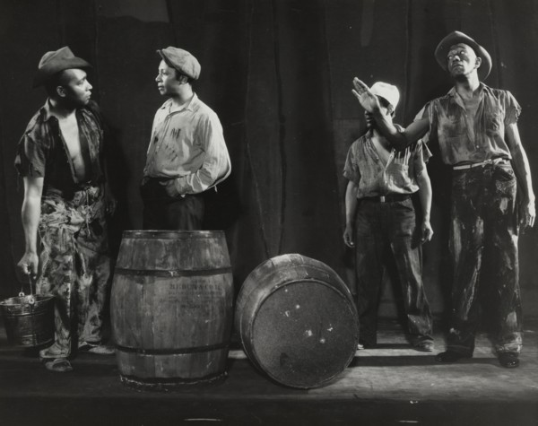 Gus Smith as Forty-Four explains the situation to his co-workers, 1936.