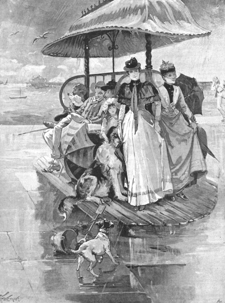 ''The End of the Season - A Sudden Shower', 1890. Creator: Unknown.