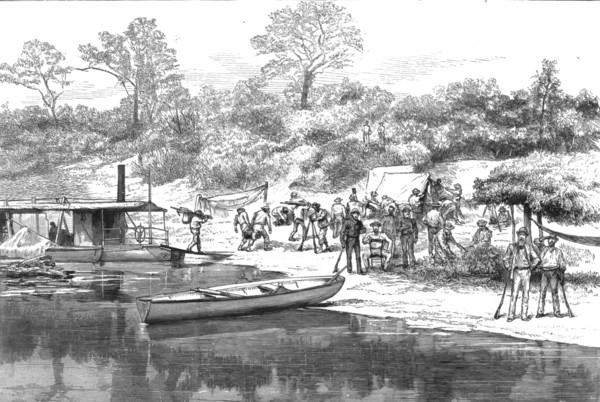 ''The Pilcomayo Expedition in South America - A halt on the way', 1890. Creator: Unknown.