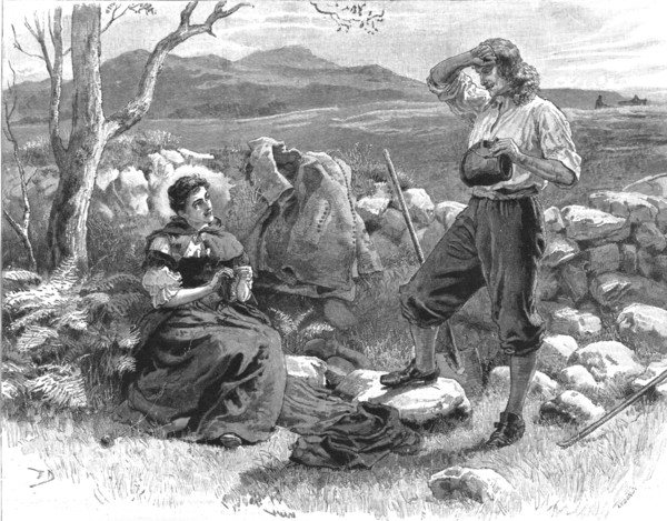 Scene from "Urith: A Tale of Dartmoor", By Sabine Baring Gould, M. A., 1890. Creator: Frank Dadd.