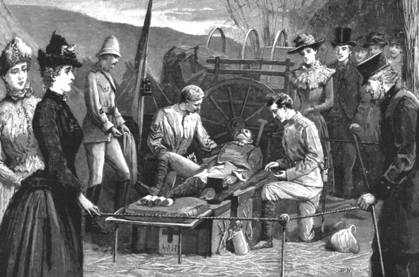 'The Military Exhibition revisited - A Field Hospital - The Army medical Department's Exhibit',1890 Creator: Unknown.
