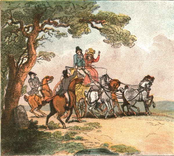 ''Old Fashioned Sporting Pictures, and the Road to Bygone Days; Vicissitudes of the Road - 1787--The Creator: Thomas Rowlandson.