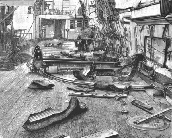 'Explosion on Board HMS "Cordelia", 1891. Creator: Unknown.