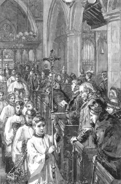 ''Church Choirs - The New Style', 1891. Creator: Sydney Prior Hall.