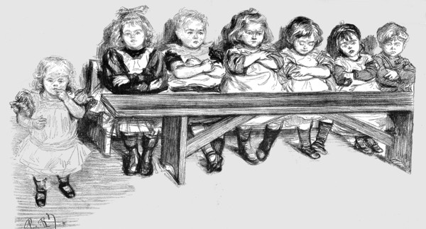 ''Free Education - The Babies Bench', 1891. Creator: Paul Charles Renouard.
