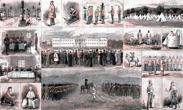 ''Military Life at Aldershot and Sandhurst', 1891. Creator: Edward Killingworth Johnson.