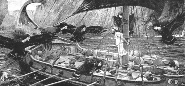 ''Pictures of the Year - VIII. "Ulysses and the Sirens", after JW Waterhouse, ARA, 1891. Creator: Unknown.