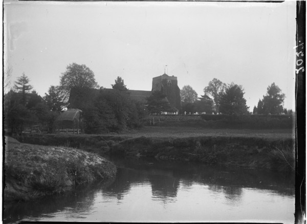 St Mary's Church, The Street, Frensham, Waverley, Surrey, 1909. Creator: Katherine Jean Macfee.