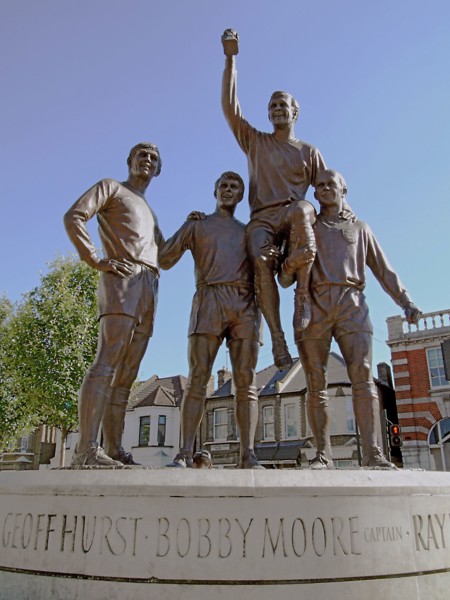 Champions Statue, Barking Road, Upton Park, Newham, London, 2009. Creator: Simon Inglis.