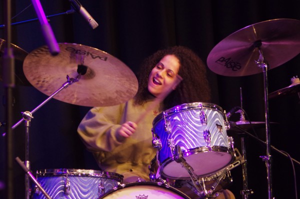 Jas Kayser, Daisy George Quintet, New Generation Jazz Festival, Shoreham by Sea, 2022. Creator: Brian O'Connor.