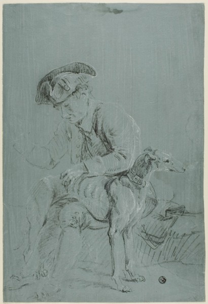 Seated Man with Dog, n.d.