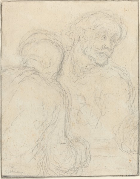 Two Men. Creator: Honore Daumier.