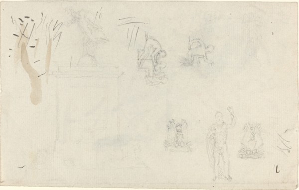 Sheet of Studies. Creator: John Flaxman.