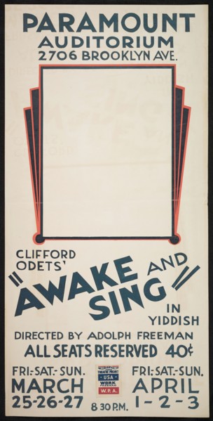 Awake and Sing, [193-]. Creator: Unknown.