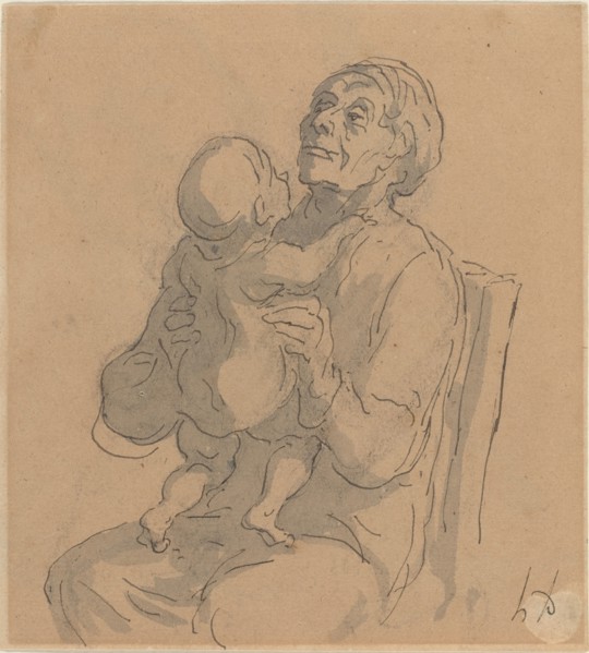 The Grandmother. Creator: Honore Daumier.