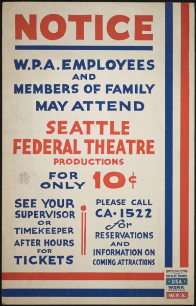 Notice, Seattle, [193-]. Creator: Unknown.