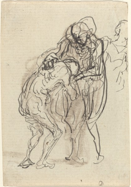 The Prodigal Son. Creator: Honore Daumier.