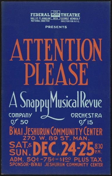 Attention Please, [193-]. Creator: Unknown.