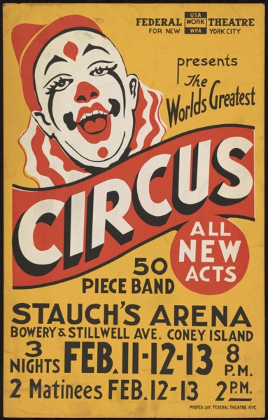 Circus, New York, [1935]. Creator: Unknown.