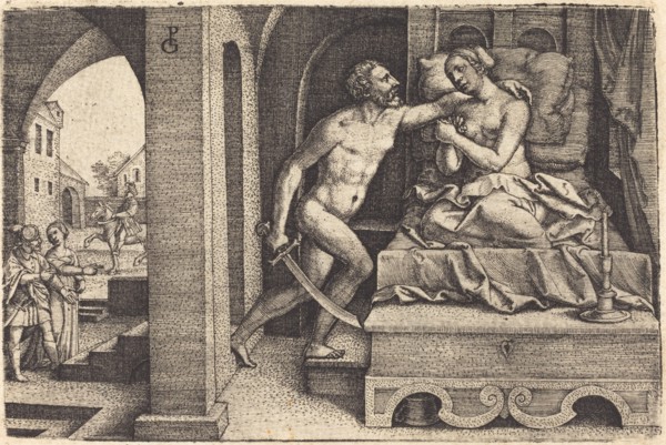 Tarquin and Lucretia. Creator: Georg Pencz.