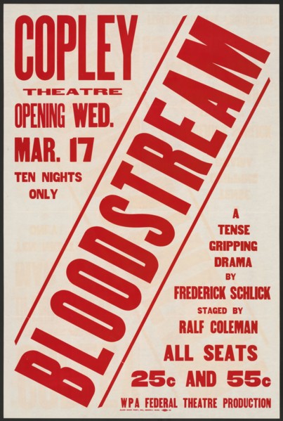 Bloodstream, Boston, 1937. Creator: Unknown.