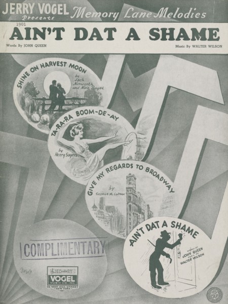 'Ain't dat a shame', 1939. Creator: Unknown.