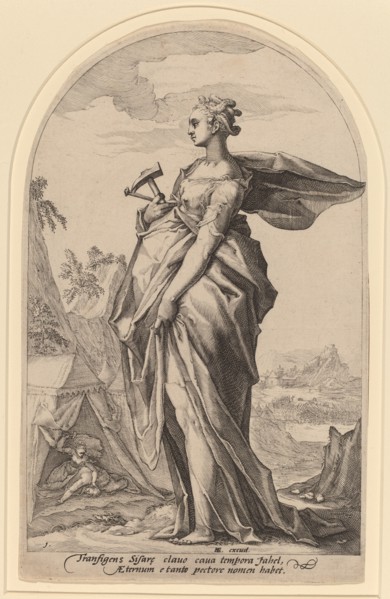Jael and Sisera, 1588. Creator: Jacob Matham.