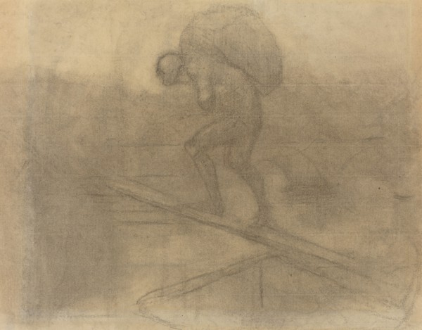 Man Carrying a Sack. Creator: Honore Daumier.