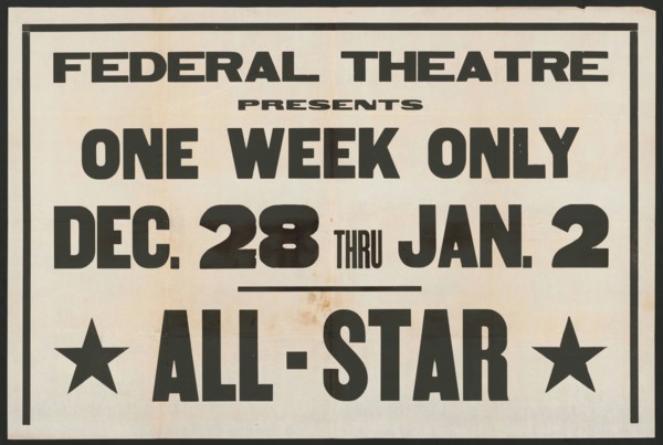 All-Star Vaudeville, [193-]. Creator: Unknown.