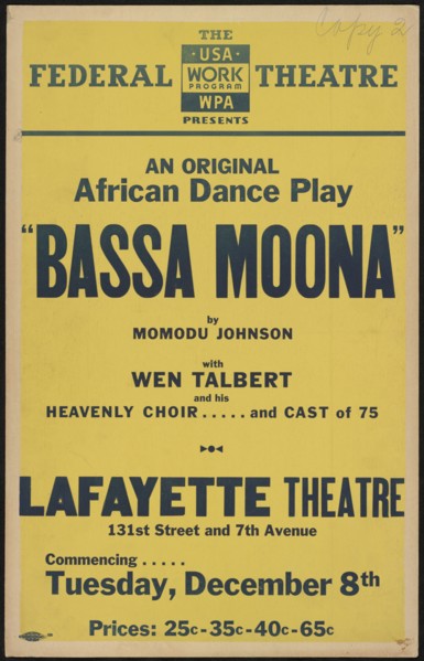 Bassa Moona, New York, 1936. Creator: Unknown.