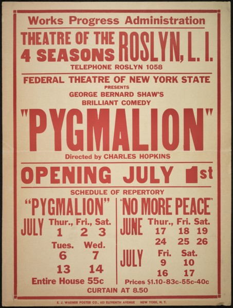Pygmalion, Roslyn, NY, 1937. Creator: Unknown.