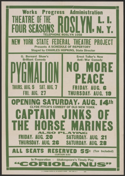 Pygmalion, Roslyn, NY, 1937. Creator: Unknown.