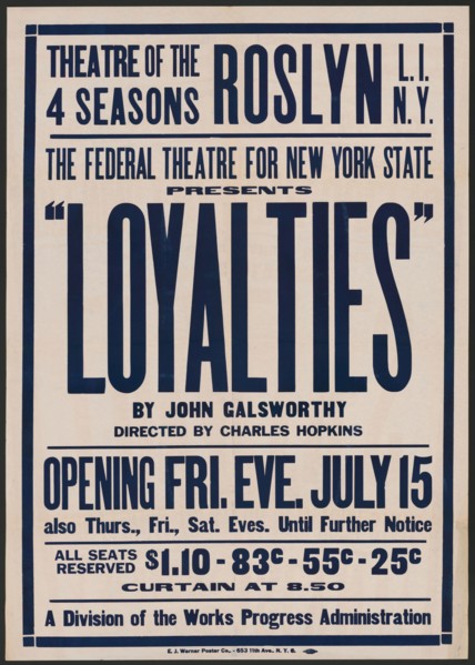 Loyalties, Roslyn, NY, 1938. Creator: Unknown.