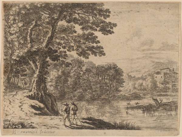 Two Travelers and a Peddler. Creator: Unknown.