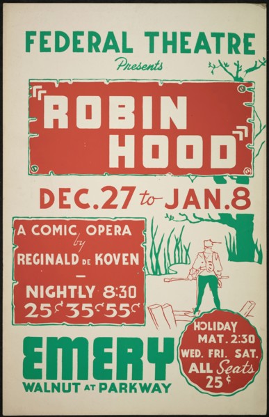 Robin Hood, Cincinnati, 1937. Creator: Unknown.