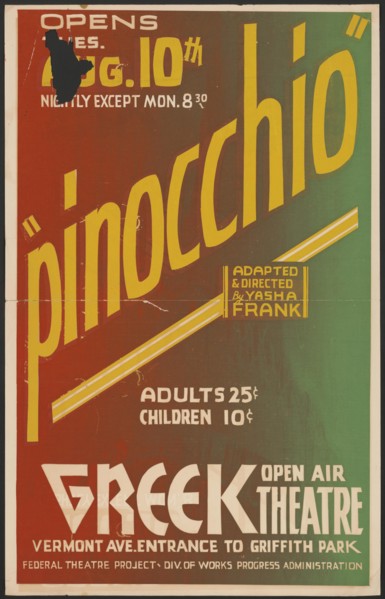 Pinocchio, Los Angeles, 1937. Creator: Unknown.