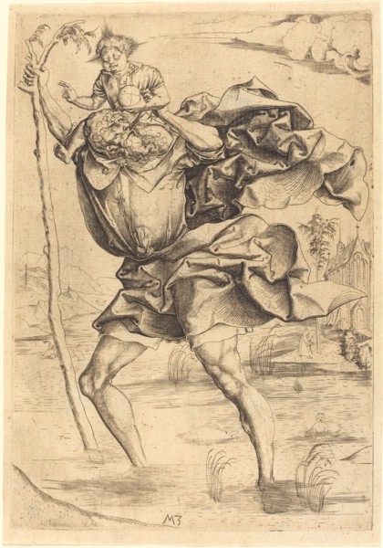 Saint Christopher, c. 1500. Creator: Master MZ.
