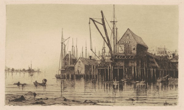Old Boat-House, 1881. Creator: Charles A Platt.