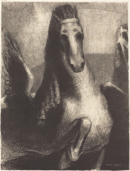 L'Aile (The Wing), 1893. Creator: Odilon Redon.