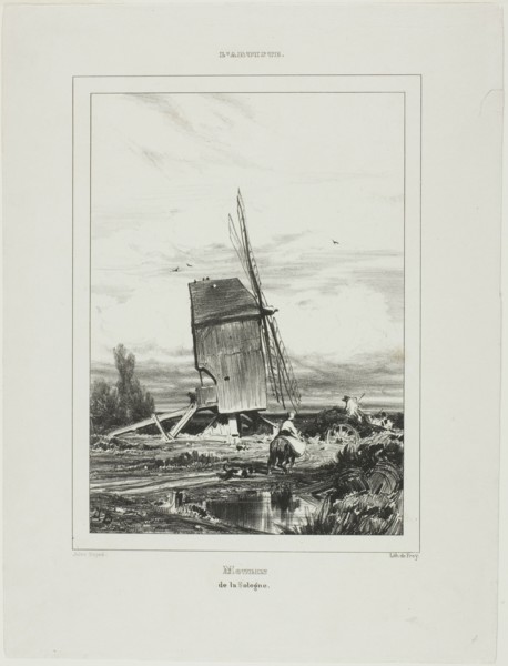 Windmill of Sologne, 1835. Creator: Jules Dupré.