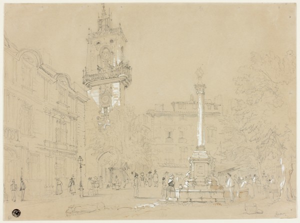 Square in Aix-en-Provence, n.d. Creator: Unknown.