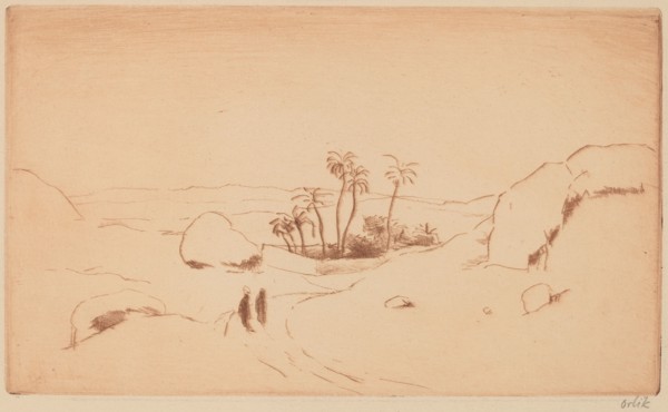 Oasis in the Desert, c.1913. Creator: Emil Orlik.