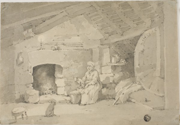 Woman in a Rustic Interior, n.d. Creator: Unknown.