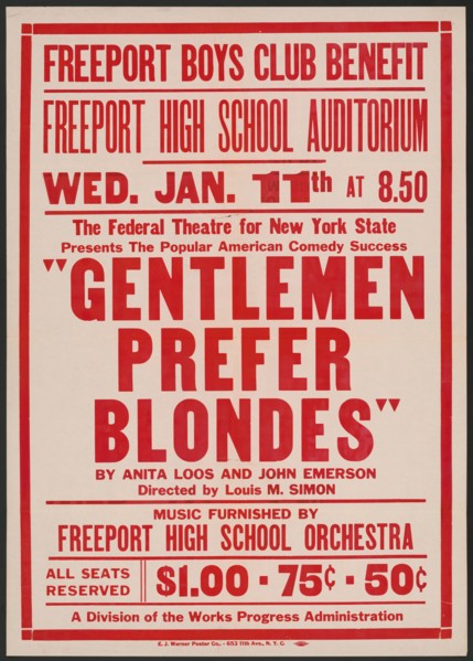 Gentlemen Prefer Blondes, [193-]. Creator: Unknown.