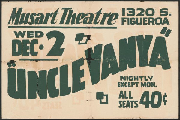 Uncle Vanya, Los Angeles, [193-]. Creator: Unknown.
