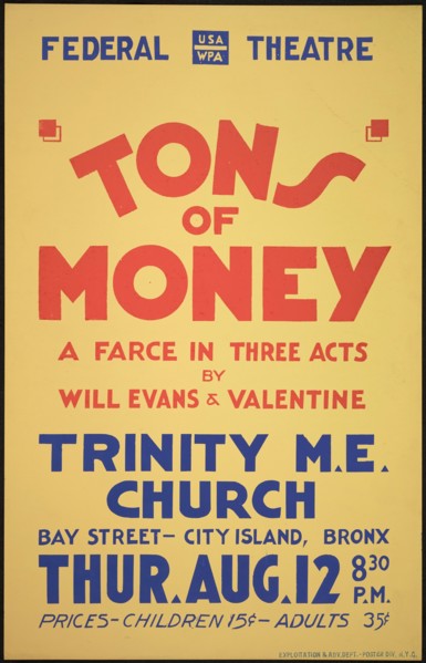 Tons of Money, New York, [1930s]. Creator: Unknown.
