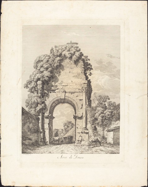 Arco di Druso, 1794. Creator: Jacob Wilhelm Mechau.