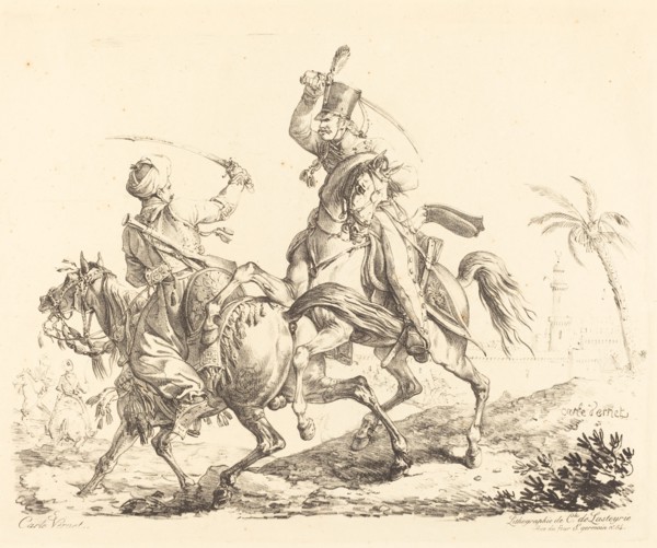 Hussard Striking a Mameluck. Creator: Carle Vernet.