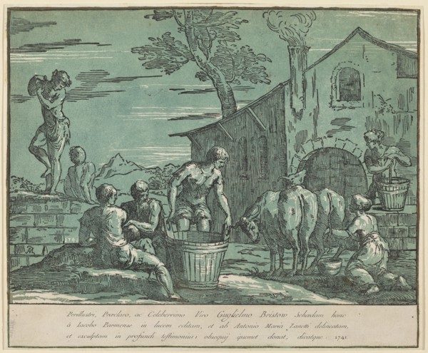 Pastoral Scene, 1741. Creator: Anton Maria Zanetti.